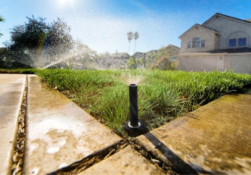 Sprinklers part of an irrigation system in Central Illinois