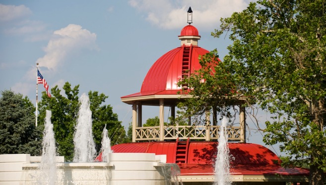 The top of the old Decatur Train Station