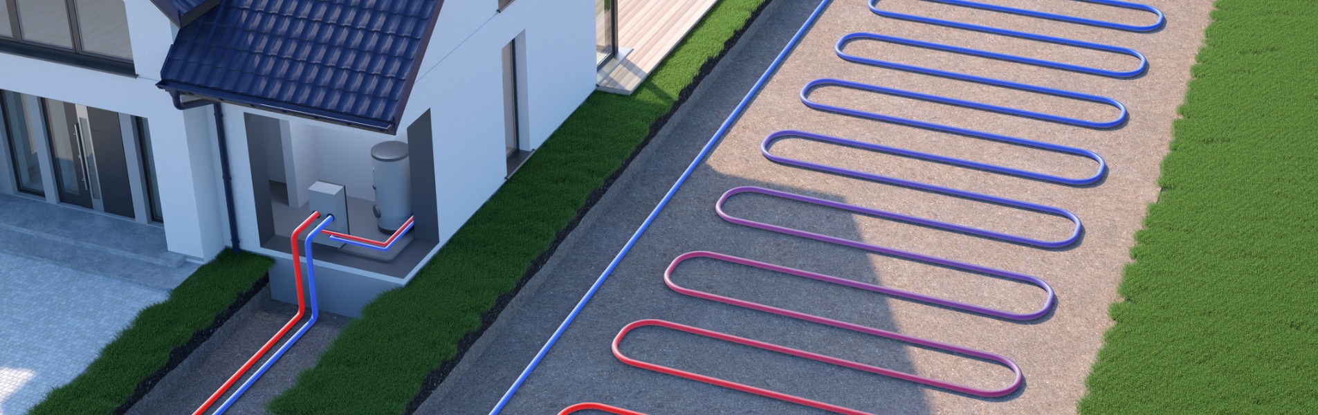 A diagram of a geothermal heat pump offered by TCI Companies