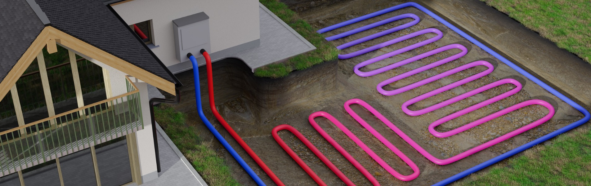 A horizontal ground source heat pump system heats a home with geothermal energy. It’s part of what TCI Companies offers with its Peoria utility services.